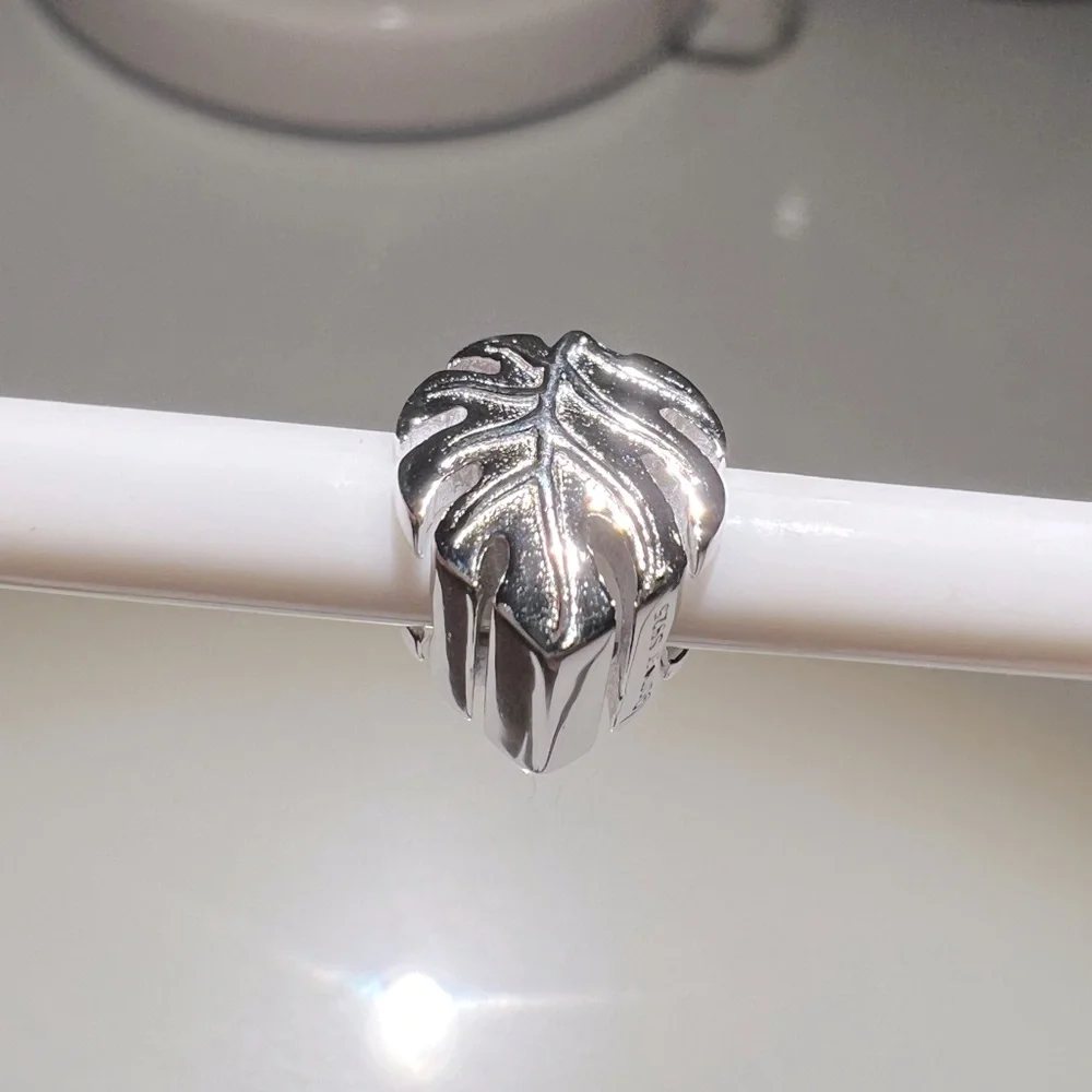 Monstera Leaf, European Charm for Bracelets S925